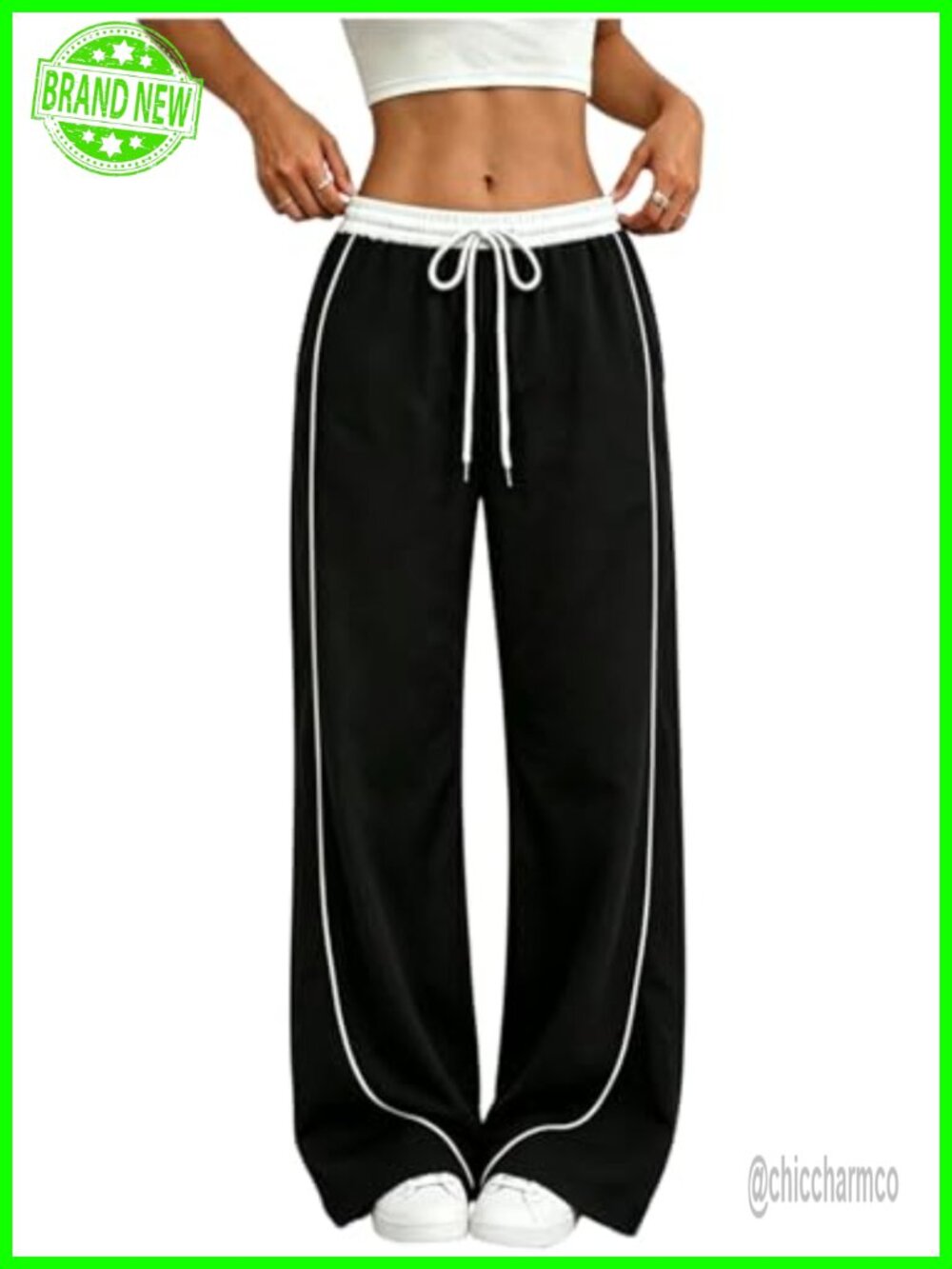 Women's Parachute Pants Wide Leg Cargo Sweatpants Quick Drying